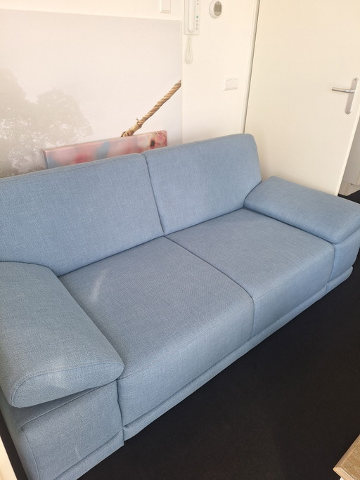 Prachtige zachtblauwe 2-zitsbank – 2 zitsbanken, Textile