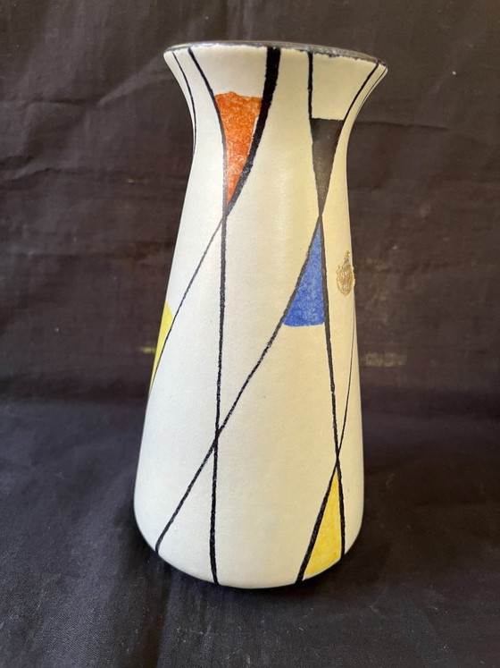 Rare Mid Century Modern Zeller Keramik 4pc Set Georg Schmider 1818 Decor Vases – zeller Georg Schmider (photo 22 of 25)