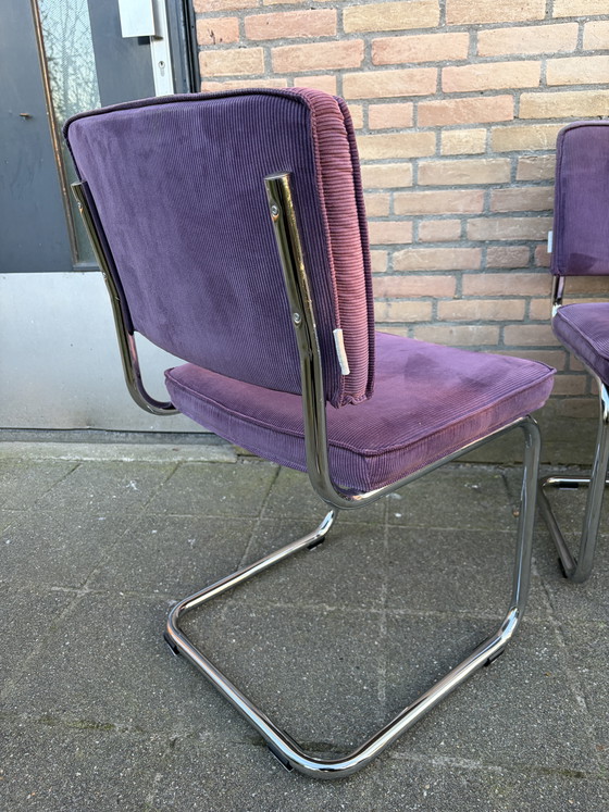 Image 1 of 7 Zuiver Ridge Rib Tubular Frame Chairs