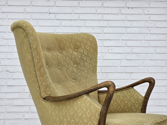 Image 1 of Poltrona danese degli anni '60 di Slagelse Møbelværk, modello 157, velluto