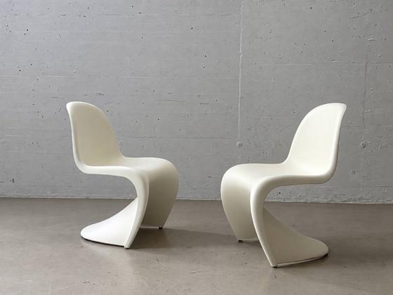 4 Sedie Panton originali Vitra di Verner Panton – Bianco, Produzione 2008 – Sedie da camera, Plastic, Vintage (photo 7 of 14)