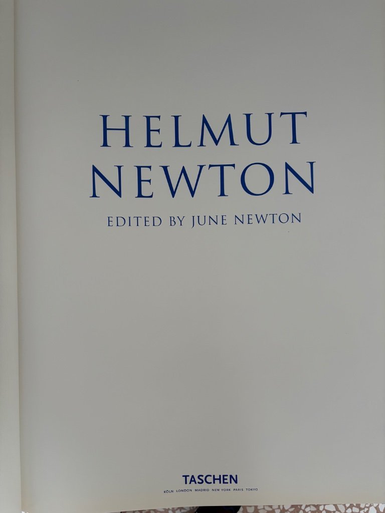 Signed Helmut Newton book – no. 04489 – incl. original stand