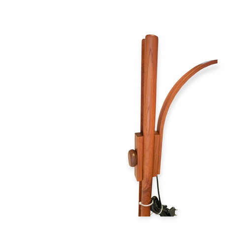 Mid - Century teak floor lamp Domus lamp adjustable 1960s