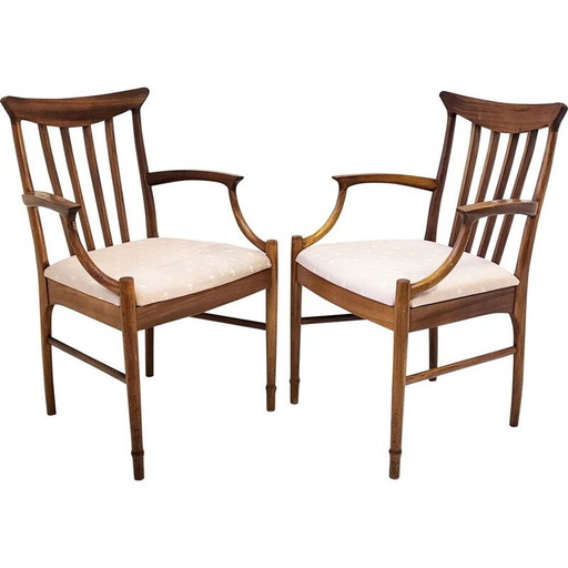 Coppia di poltrone vintage scandinave in teak, anni '60