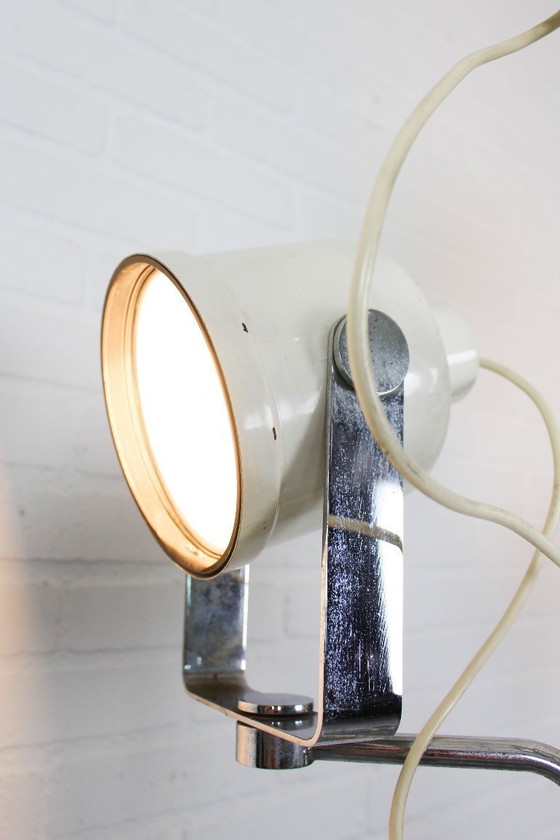 Image 1 of Zeldzame verstelbare vloerlamp van Pio Luigi Brusasco & Giovanni Torretta voor Luci Illuminazione, Italië, 1970.