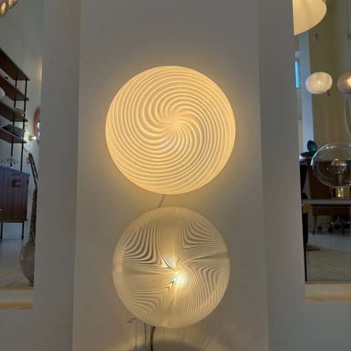 Plafonnier/applique murale Swirl « Candy » en verre de Murano Rigadin