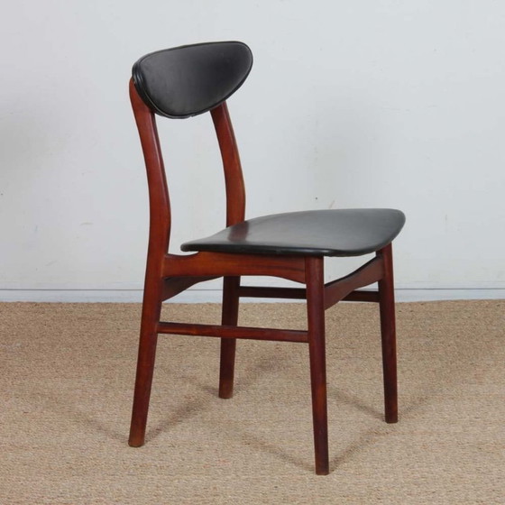Image 1 of Set of 4 vintage Scandinavian-style wooden chairs, 1960