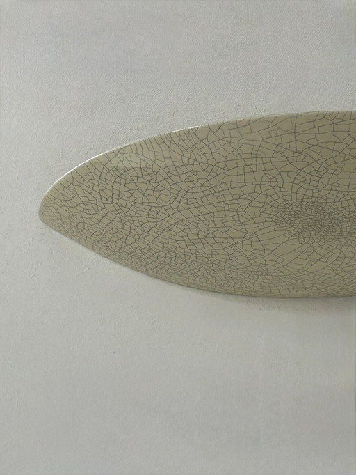 Paire d'appliques vintage en porcelaine craquelée, France, 1970