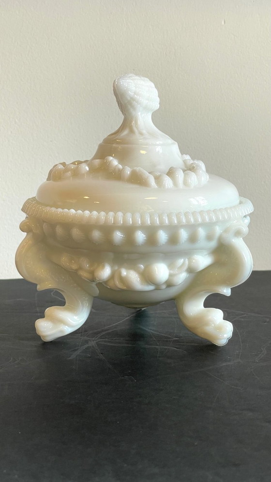 Image 1 of Vintage opaline glass candy dish