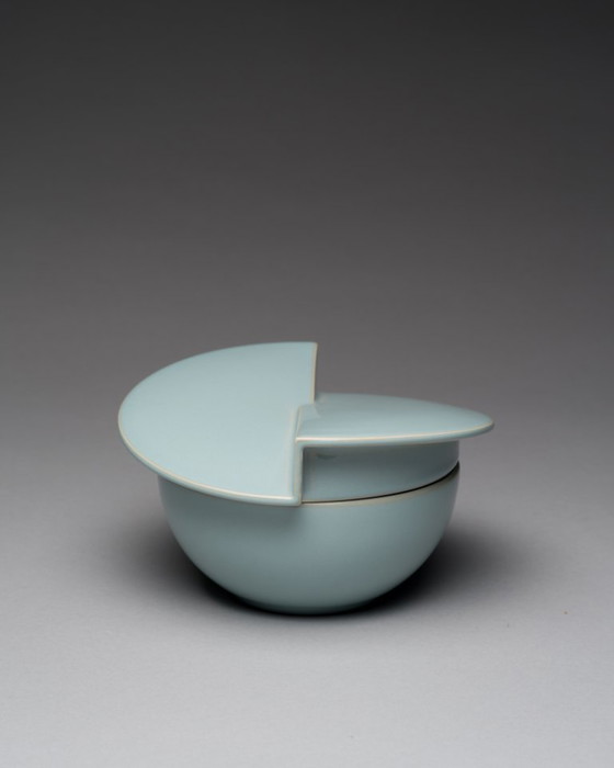 Image 1 of Bol y caja con tapa de porcelana de diseño Rosenthal, Jan van der Vaart, posmodernismo