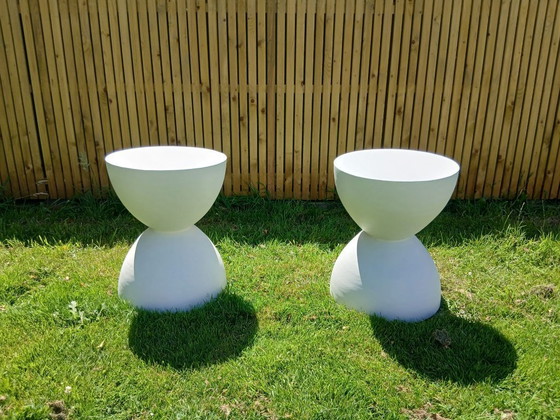 Image 1 of Set of 2 organic Mortex side tables – New condition – Original packaging