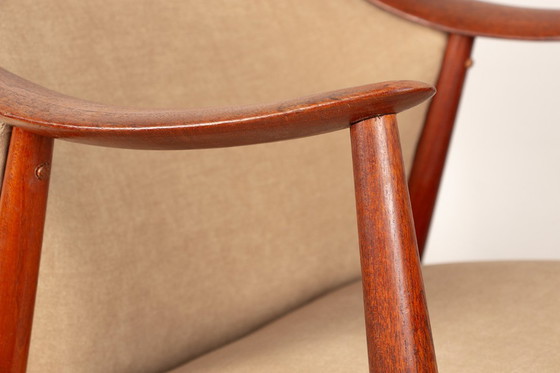 Image 1 of Pair of Scandinavian armchairs in teak and fabric, new Tyrol model by Gerhard Berg for Westnofa 1960.
