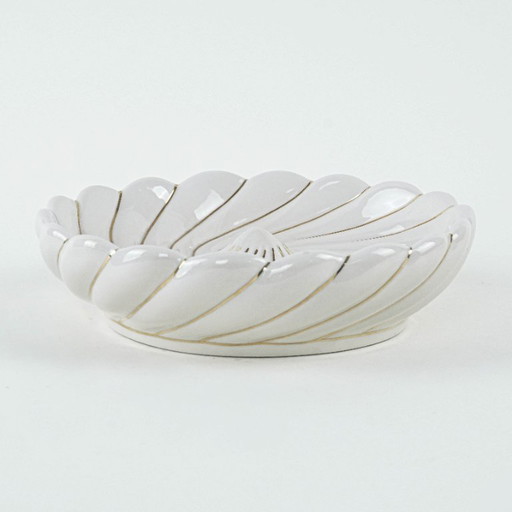 Ciotola decorativa in ceramica, design italiano, anni '80, produzione: Italia