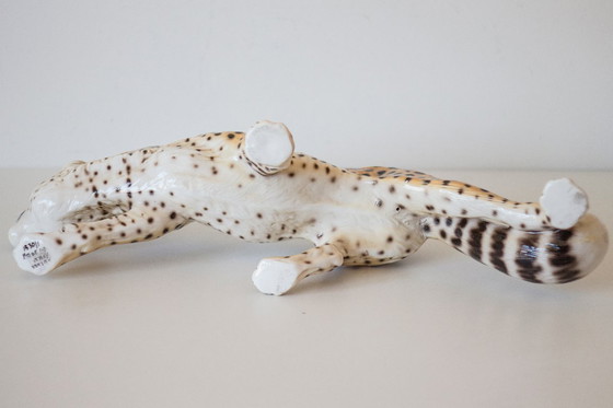 Image 1 of Leopardo Ronzan d'epoca - Ceramica dipinta a mano - Italia 1970 ca.