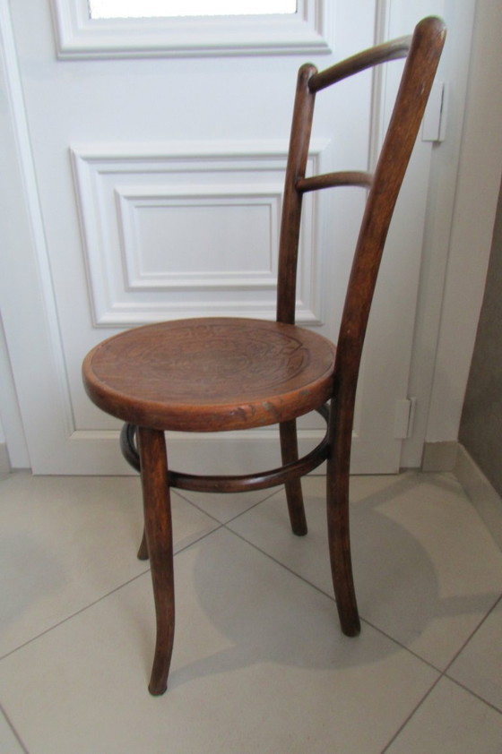Image 1 of Bistro-Stuhl mit verziertem Sitz von Jacob & Josef Kohn