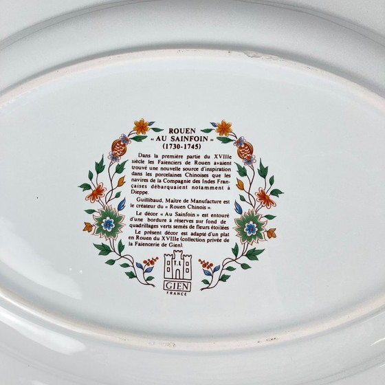 Image 1 of Große ovale Schale, Modell Gien, Rouen-Esparsette, 1990