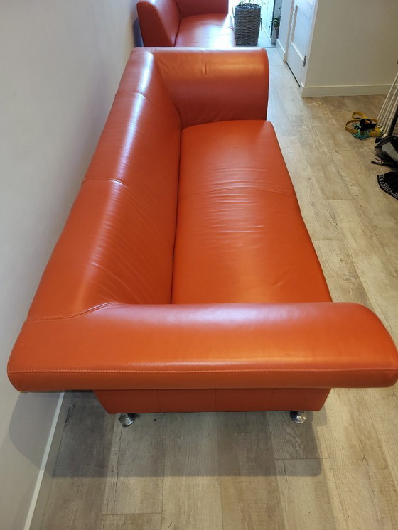 Image 1 of Montel 2-3 person leather sofa