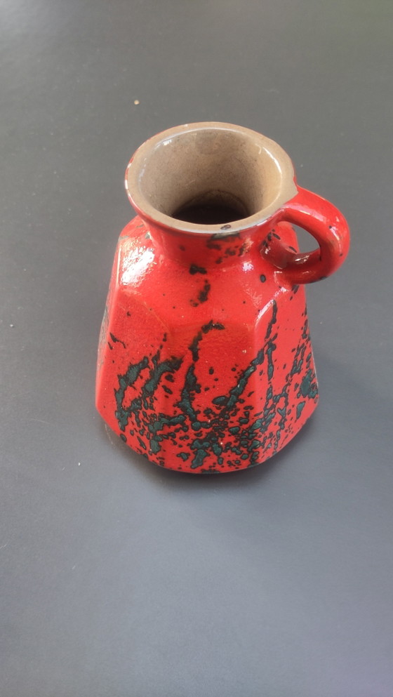 Gräflich Ortenburg Fat Lava Henkelvase (Modell 1305, entworfen von Ursula Beyrau) – Vasen, Ceramic (photo 2 of 5)