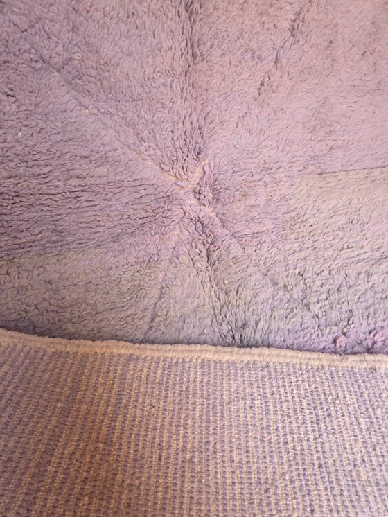 Image 1 of Moroccan Lilac Beni Ourain plush rug 247 x 167 cm 