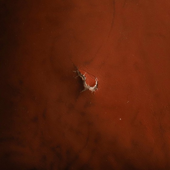 Image 1 of Rococo-Style 3-Seater Sofa — Leather & Wood — Classic Curved Salon Silhouette