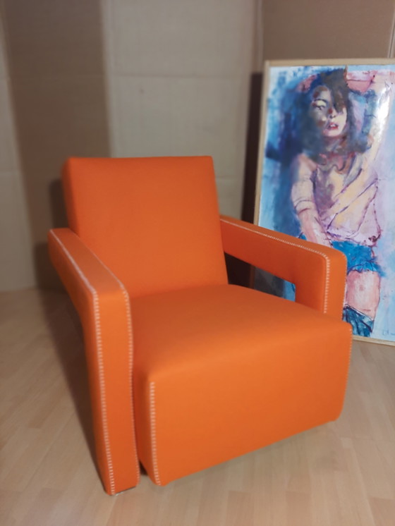 Image 1 of Cassina Utrecht 637 Nuovo mai usato in panno di lana Ruggine arancione (Serie 13L) Punto cavallo