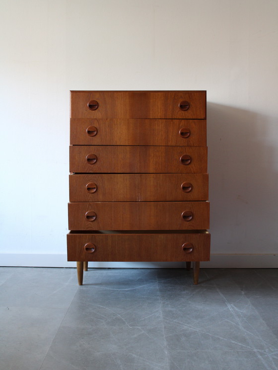 Image 1 of Vintage Danish teak chest of drawers