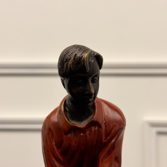 Statua antica in bronzo Golfista Rosso – Sculture (photo 2 of 5)