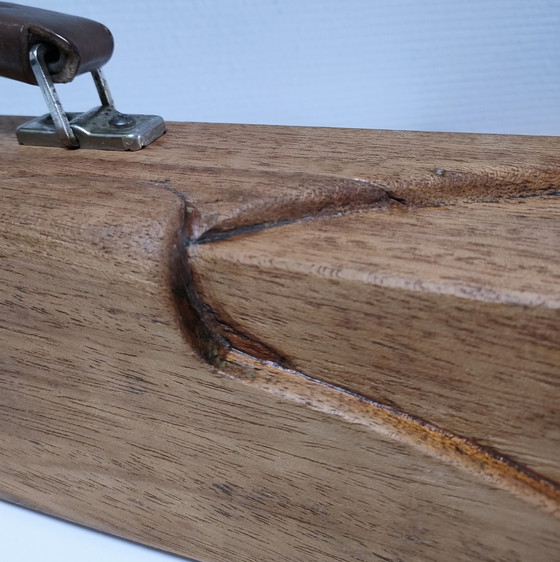 Image 1 of boîte bois queue billard sculpturale