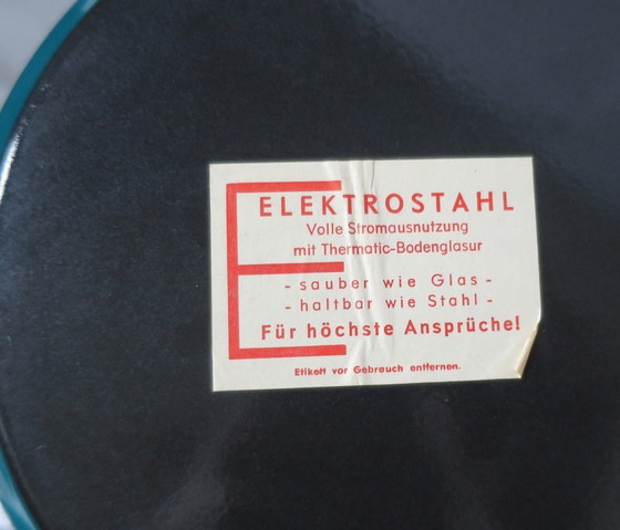 Image 1 of 3 potten geëmailleerd oud origineel retro vintage met deksel elektrisch staal