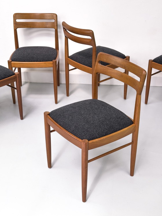 Image 1 of Sillas de comedor danesas de teca de H. W. Klein para Bramin, años 60, juego de 6