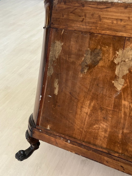 Image 1 of Cassettone - Noce - Comò con specchiera