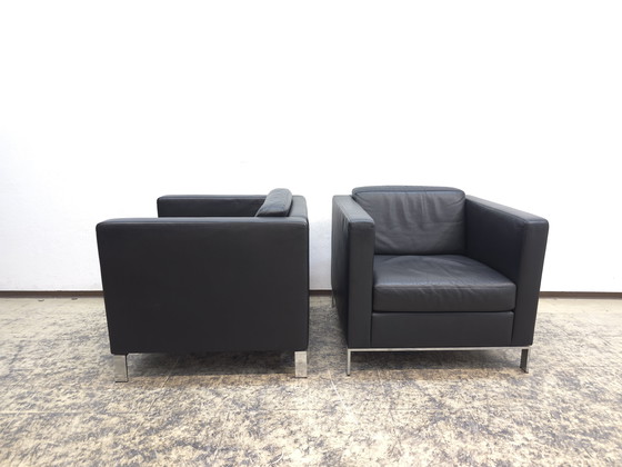 Image 1 of Poltrona Walter Knoll Foster 500 Set di 2 poltrone in pelle Sedie da ufficio