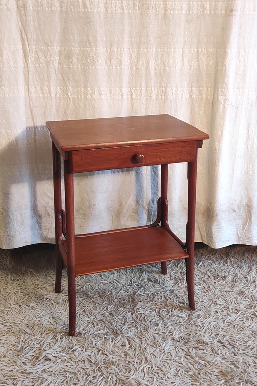 Bentwood solid wood side table - early 20th century