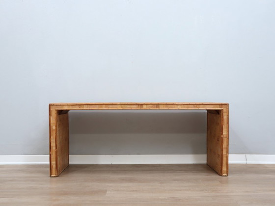 Image 1 of Minimalistische bamboe en rotan bank uit de jaren 70 van Vivai del Sud