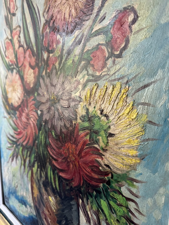 Image 1 of Farbiges Stilllebengemälde 20. Jahrhundert Rahmen E.Bouche