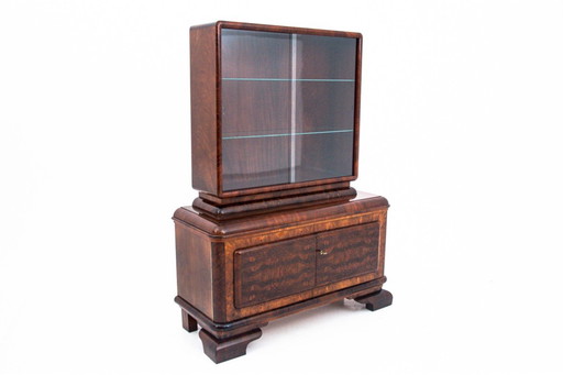 Art Deco style display cabinet, 1940s, Poland. 