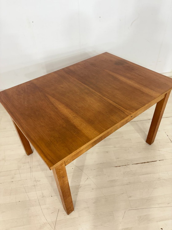 Image 1 of Table de salle à manger Art Déco / Table vintage 1928 / Table de cuisine extensible, noyer