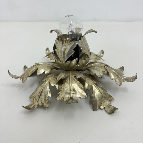 Image 1 of Ceiling Lamp Leaf Hollywood Regency