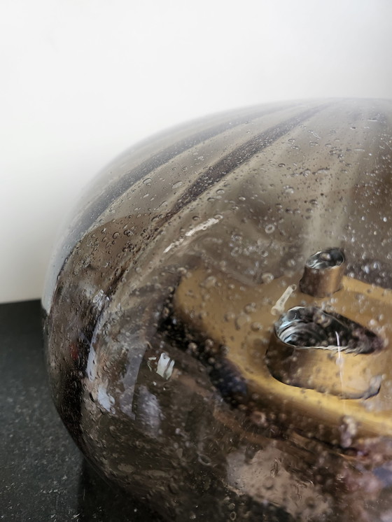 Image 1 of Lampada da soffitto in vetro fumé vintage XXL