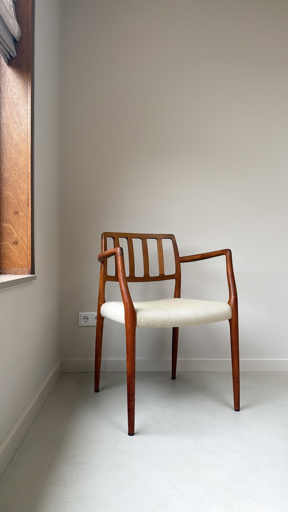 Image 1 of Niels Otto Møller teak wooden armchair model 66
