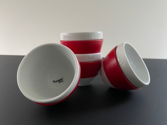 Image 1 of Juego de 4 tazas Koziol Aroma Matteo Thun, rojo y blanco