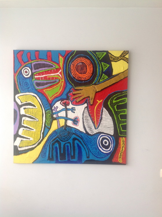 Image 1 of Harold Scheffer " Paradise " 100x100 cm