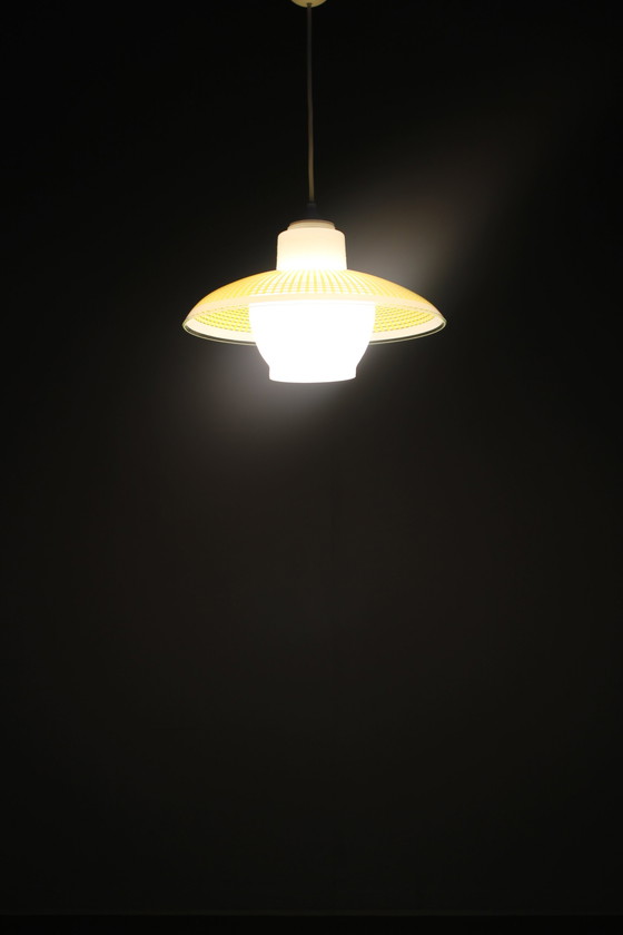 Image 1 of Lampada a sospensione in vetro anni '70, Cecoslovacchia