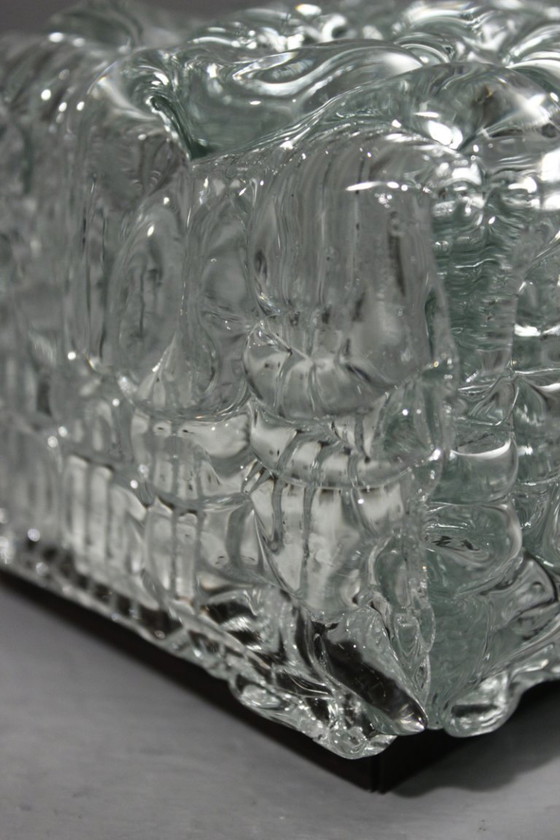 Image 1 of Applique da parete anni '70 in vetro satinato modellato in stile Kaiser, design Erco Limburg