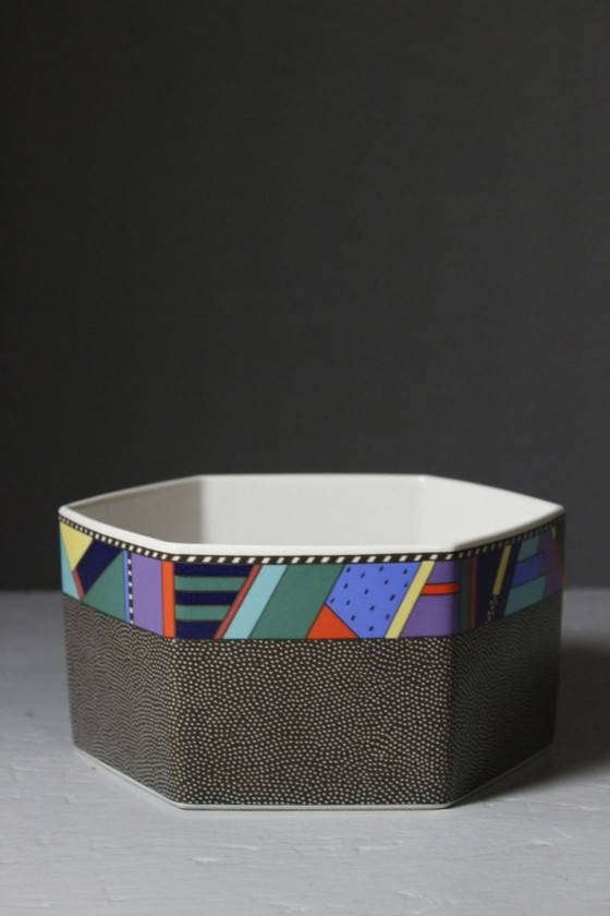 Barbara Brenner & Rosenthal - Zeshoekige Kom Scenario Metropol Design Memphis – Servies, Ceramic (photo 2 of 9)