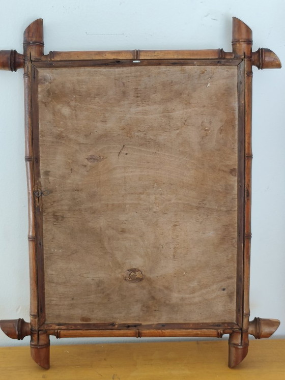 Antique Bamboo Mirror (photo 10 of 11)