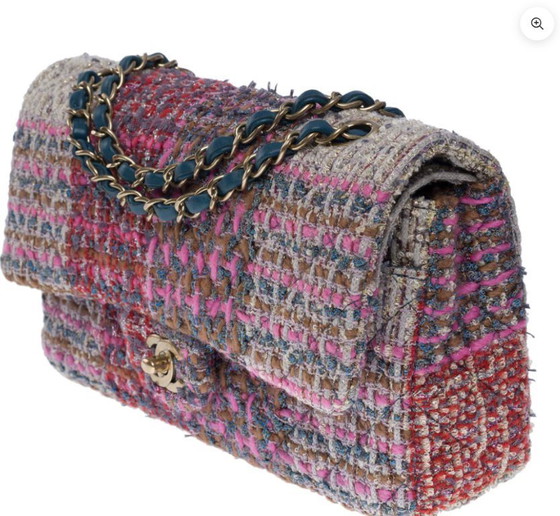 Image 1 of Borsa CHANEL Timeless/Classique in Tweed Multicolor - 101137