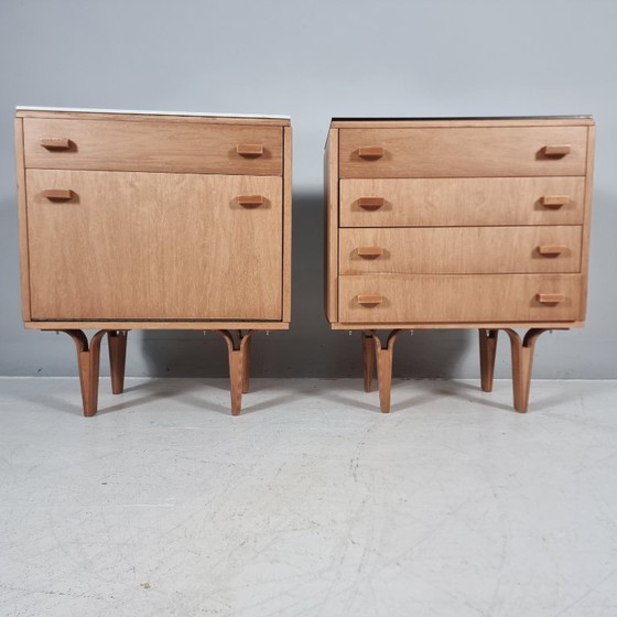 Nightstands by Frantisek Mezulanik, 1970s, Set of 2, Wood, White (photo 2 of 10)