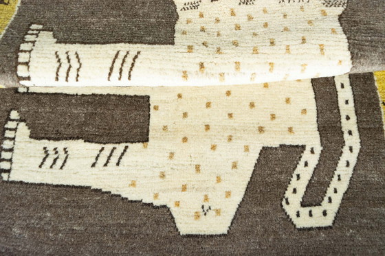 Image 1 of Handgeknüpfter Nomaden Gabbeh Teppich – 153 x 102 cm – Tiermotiv