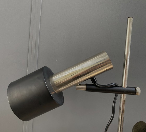 Double Shaded Metal Floorlamp by J. Hoogervorst for Anvia Netherlands – Floor lights, Chrome (photo 6 of 15)
